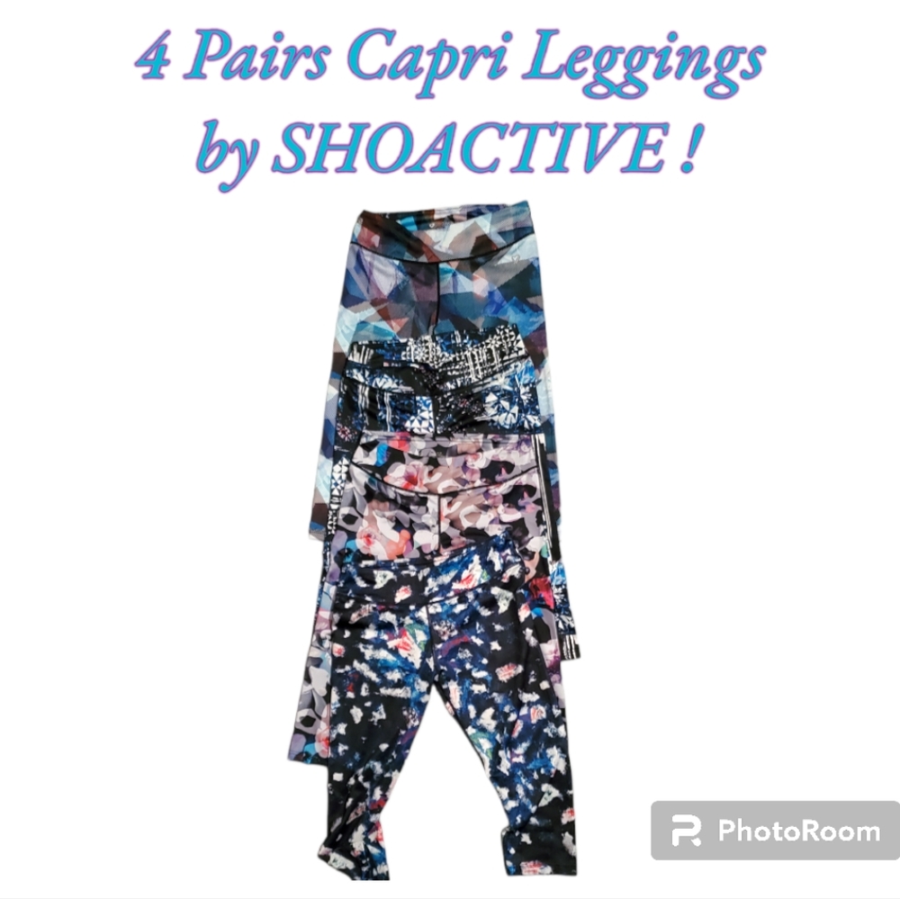 4 Pairs Shoactive Capri leggings Sz. Med.